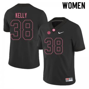 NCAA Women's Alabama Crimson Tide #38 Sean Kelly Stitched College 2019 Nike Authentic Black Football Jersey RS17D28LZ